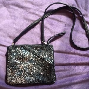 Eel skin cross body bag